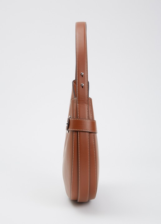 Ralph Lauren Tasha Large schoudertas van suède - detail 4 cognac