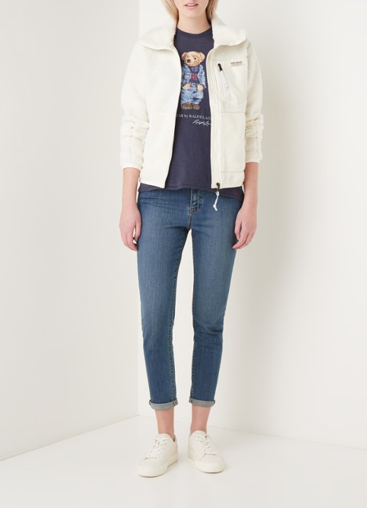 Ralph Lauren Teddy jack met ritszakken - voorkant 3 gebroken wit