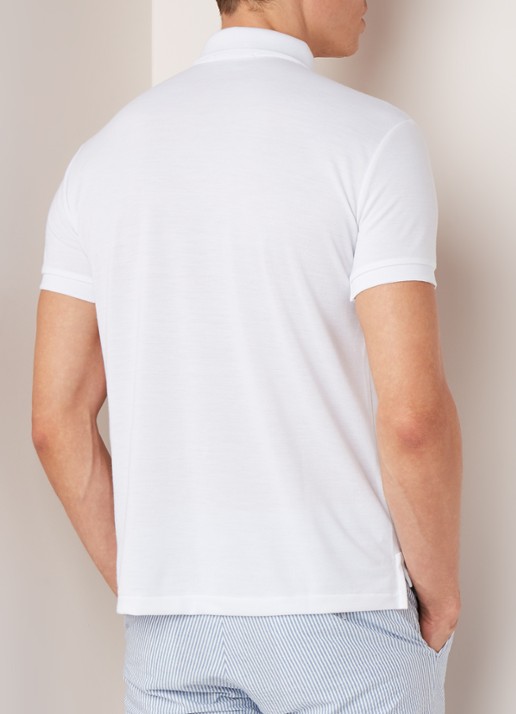 Ralph Lauren The Earth regular fit polo vervaardigd uit gerecycled plastic  - achterkant 3 wit