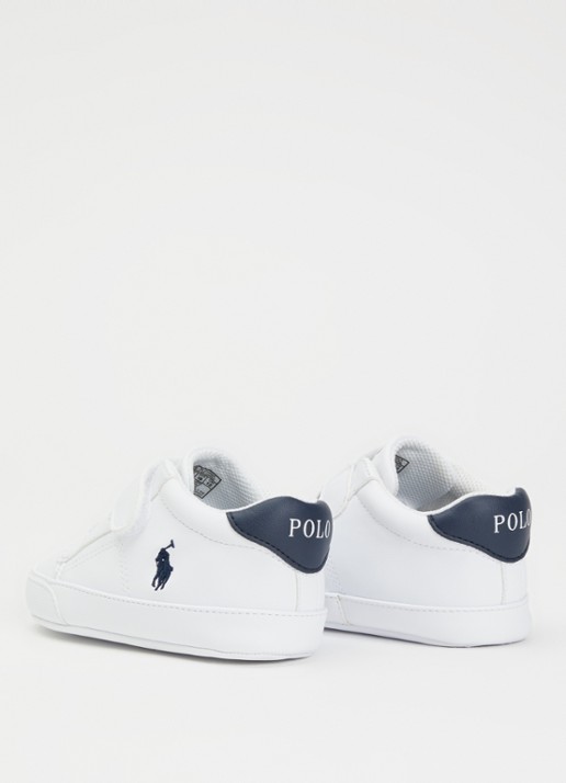 Ralph Lauren Theron babyslofje met logo - detail wit