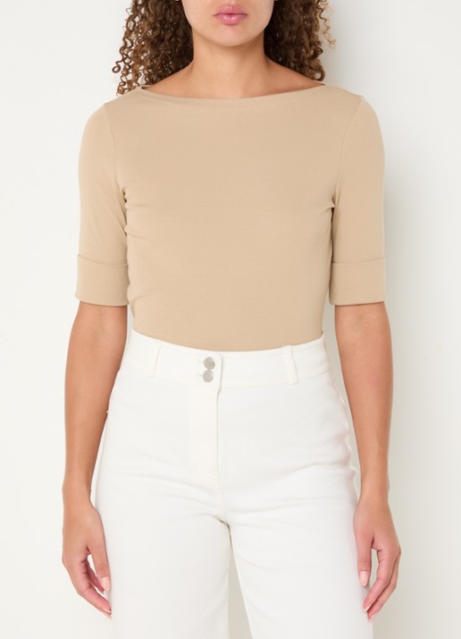 Ralph Lauren Top met boothals - detail 8 birch tan / beige