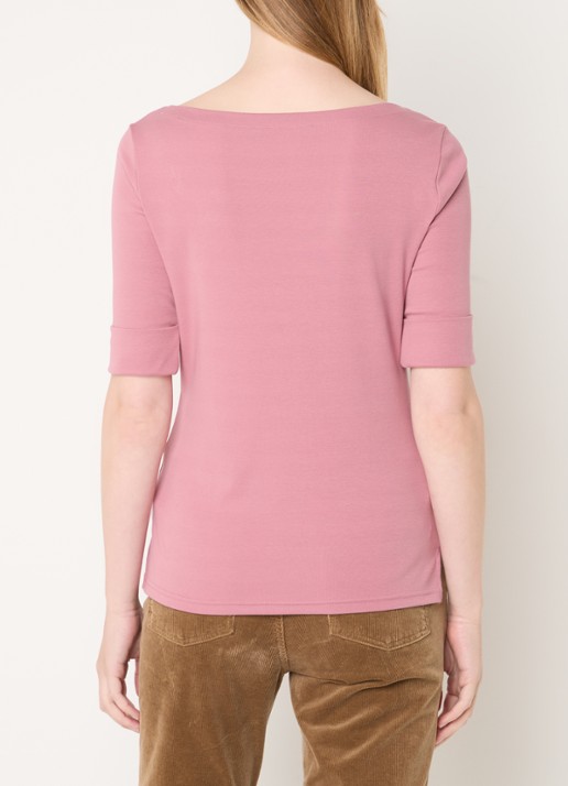 Ralph Lauren Top met boothals - achterkant 2 rose blush / roze