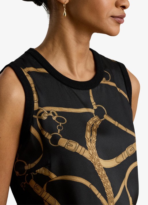 Ralph Lauren Top met print - detail 4 black multi / zwart