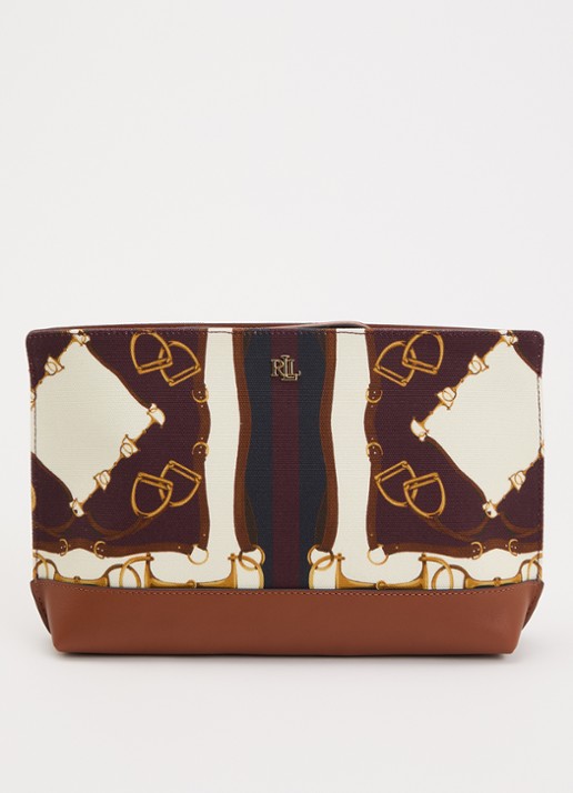 Ralph Lauren Top Zip clutch van katoen