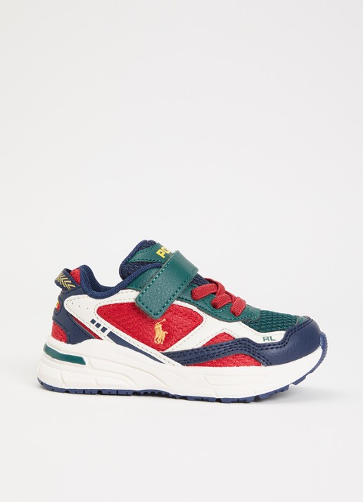 Ralph Lauren Trackster 275 sneaker met mesh details en logo - voorkant 3 rood