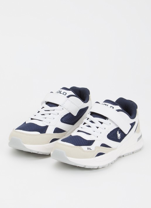 Ralph Lauren Trackster sneaker met mesh details - voorkant 4 wit