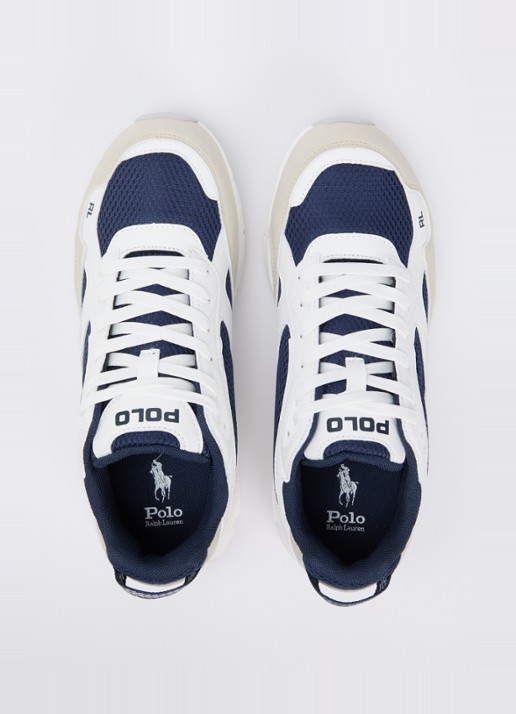 Ralph Lauren Trackster sneaker met mesh details - detail 4 wit