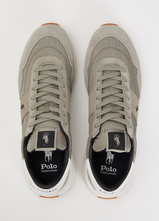 Ralph Lauren Train 89 sneaker met suède en leren details - detail 3 grijs