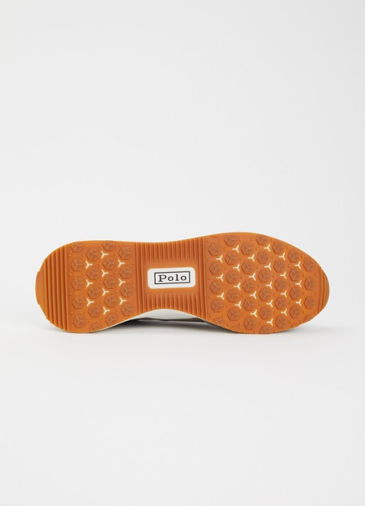 Ralph Lauren Train 89 sneaker met suède en leren details - detail 4 grijs