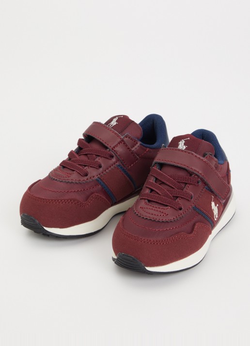 Ralph Lauren Train 89 Sport II sneaker met logo - voorkant 2 bordeauxrood
