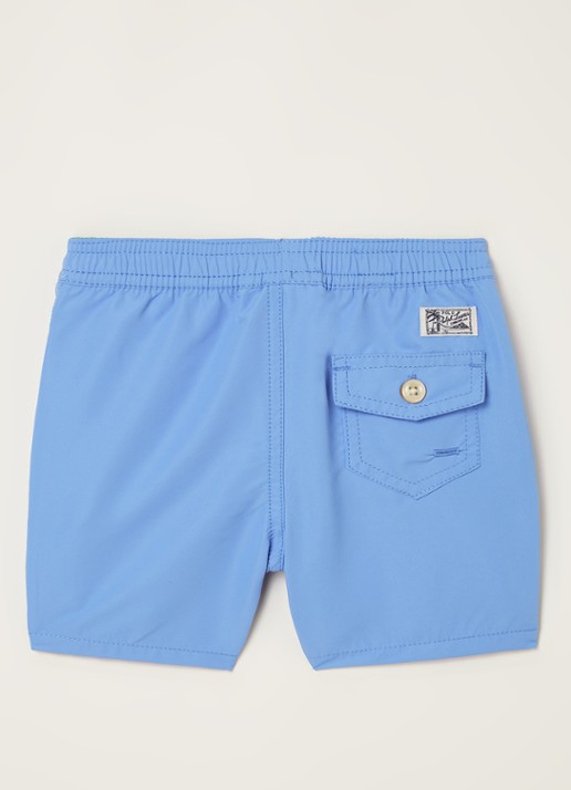 Ralph Lauren Traveler zwembroek met steekzakken en logo - voorkant 2 blauw