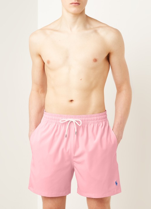 Ralph Lauren Traveler zwembroek met steekzakken - voorkant 2 roze