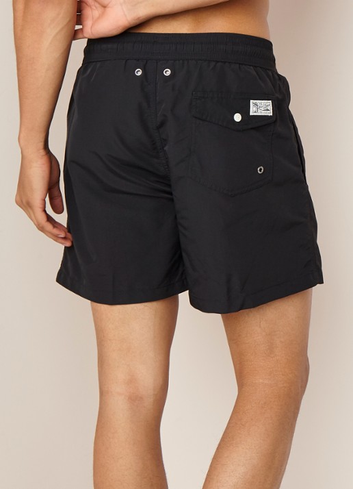 Ralph Lauren Traveler zwemshorts met koordsluiting - achterkant 3 zwart