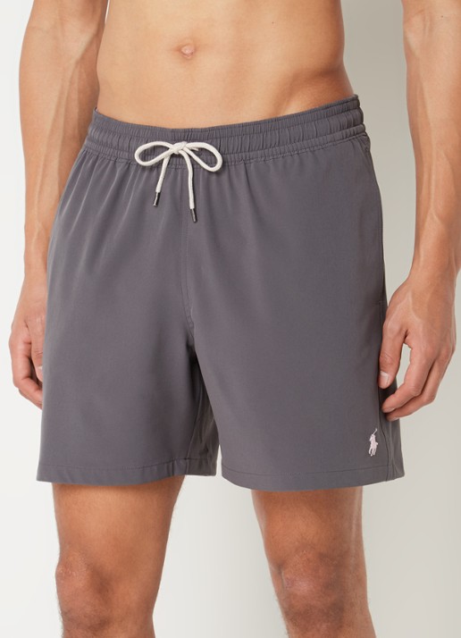 Ralph Lauren Traveler zwemshorts met logoborduring - detail 3 grijs