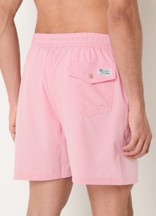 Ralph Lauren Traveler zwemshorts met logoborduring - achterkant lichtroze