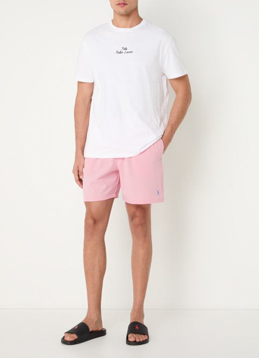 Ralph Lauren Traveler zwemshorts met logoborduring - voorkant 3 lichtroze