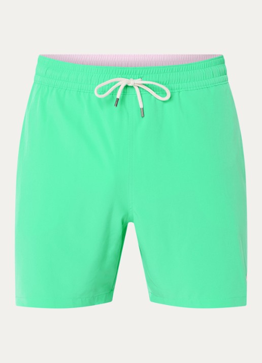 Ralph Lauren Traveler zwemshorts met logoborduring - voorkant lime / groen