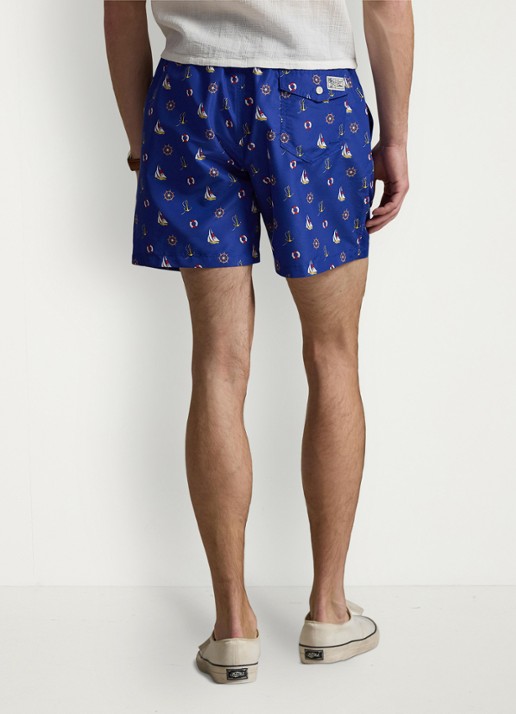Ralph Lauren Traveler zwemshorts met print - achterkant blue nautical marine / donkerblauw