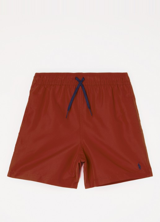 Ralph Lauren Travlr zwemshorts met logo - voorkant donkerrood