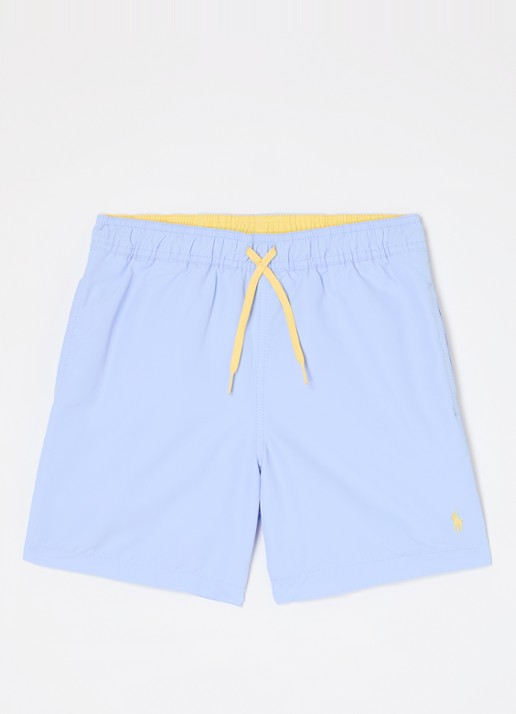 Ralph Lauren Travlr zwemshorts met logo - voorkant lichtblauw
