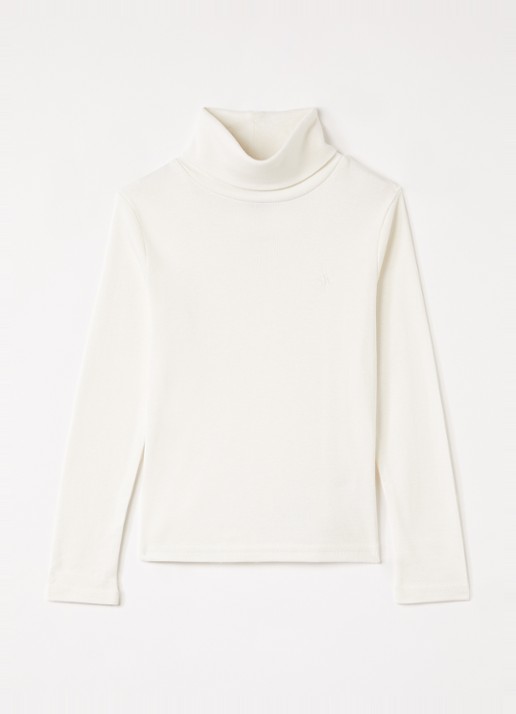 Ralph Lauren Trui met col - voorkant beige