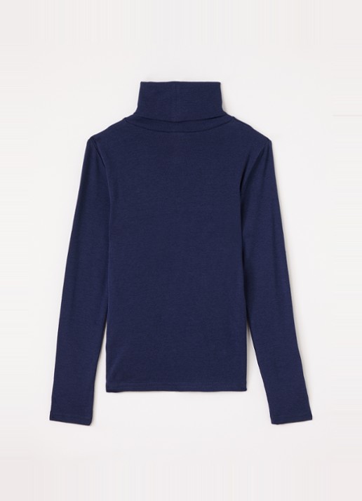 Ralph Lauren Trui met col - voorkant 4 donkerblauw