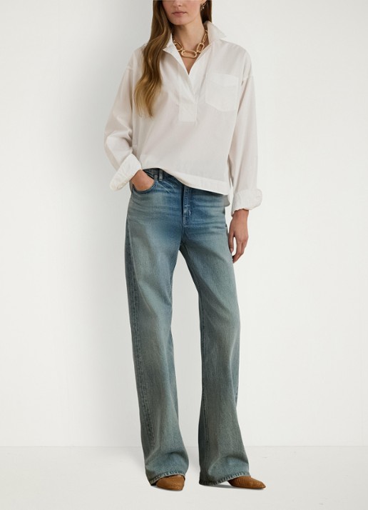 Ralph Lauren Tuniek met borstzak  - voorkant 3 wit