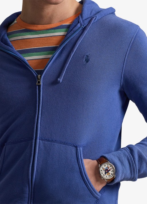 Ralph Lauren Vest met logoborduring en capuchon - detail 2 modern royal-34yb