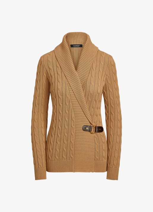 Ralph Lauren W SWEATERS - voorkant 4 camel