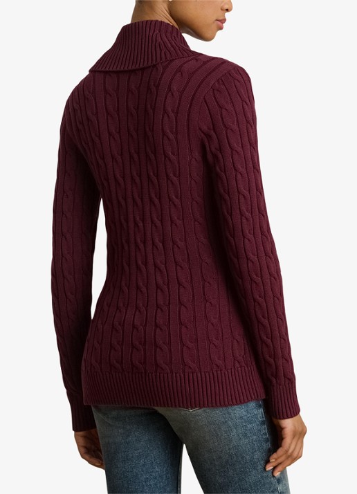 Ralph Lauren W SWEATERS - achterkant dark garnet / bordeauxrood