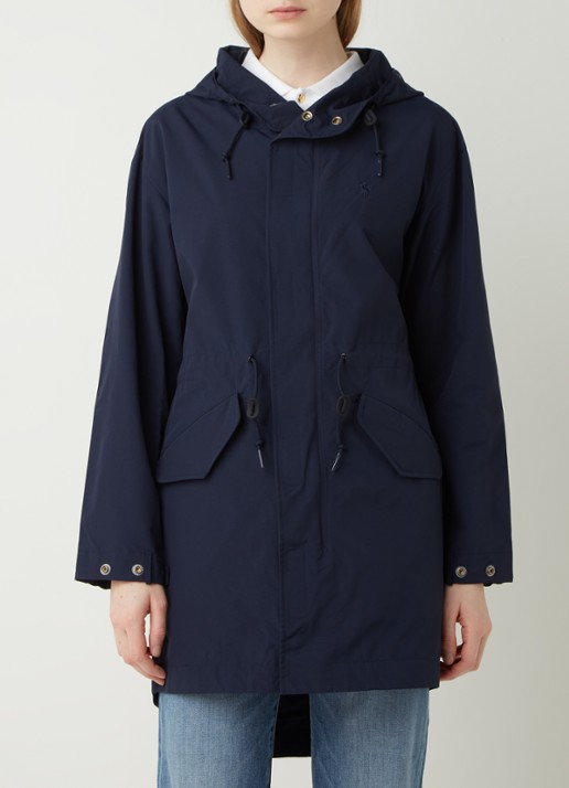 Ralph Lauren Waterafstotende regenjas met drawstring - detail 3 donkerblauw