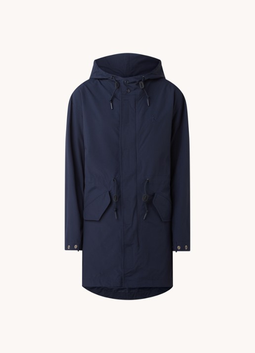 Ralph Lauren Waterafstotende regenjas met drawstring - voorkant donkerblauw