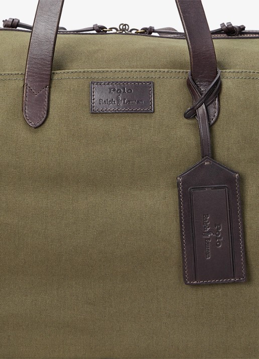 Ralph Lauren Weekendtas met logo - detail 3 defender grn / mosgroen