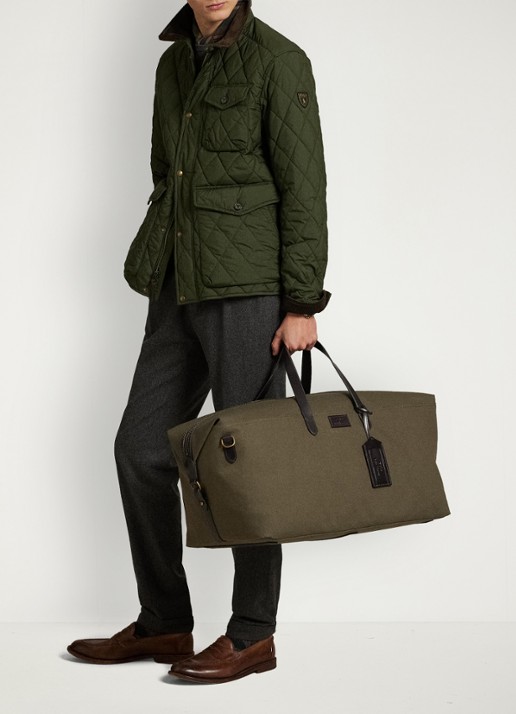 Ralph Lauren Weekendtas met logo - detail 4 defender grn / mosgroen