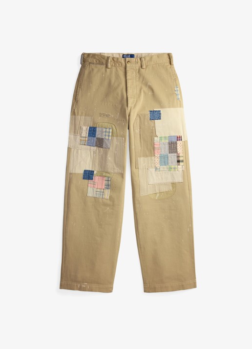 Ralph Lauren Wide fit broek met steekzakken - voorkant 2 classic tan / camel