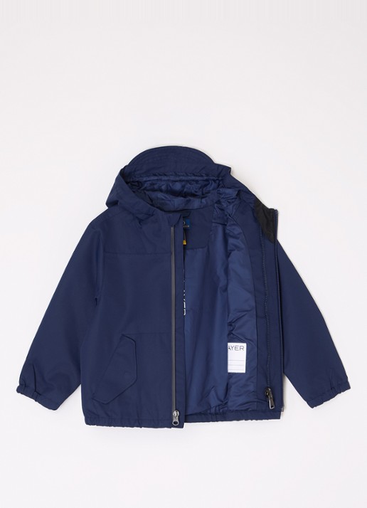 Ralph Lauren Windbreaker met logoborduring - voorkant 2 royalblauw