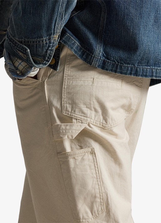 Ralph Lauren Windham straight fit cargobroek met steekzakken - detail 5 millstone / beige