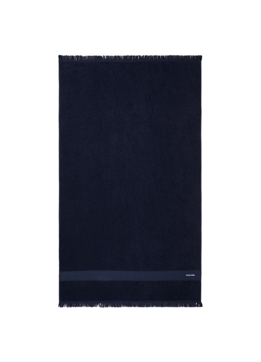 Ralph Lauren Zoe strandlaken - 100 x 170 cm - voorkant donkerblauw