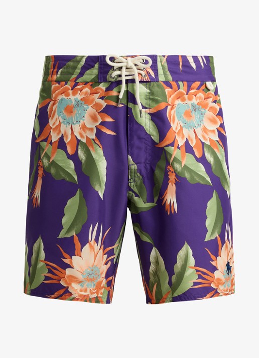 Ralph Lauren Zwemshorts met bloemenprint - voorkant south pacific floral / oranje