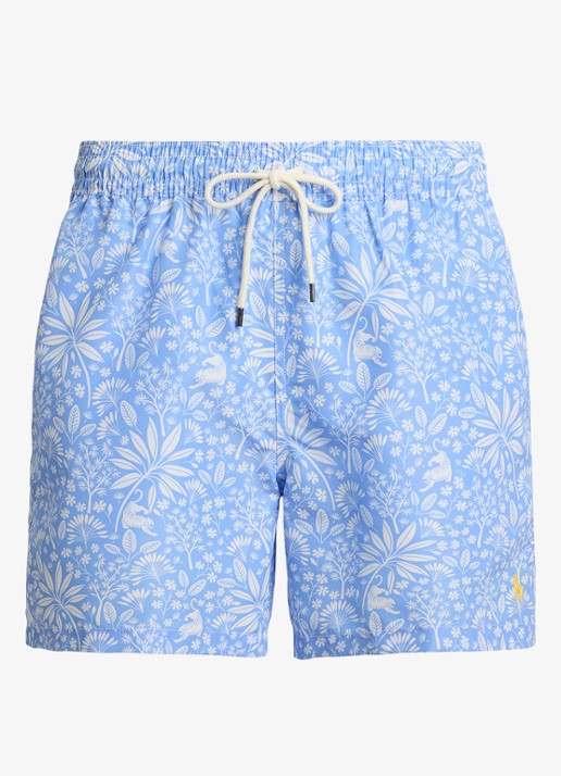 Ralph Lauren Zwemshorts met bloemenprint - voorkant 3 blue tiger paradise / blauw