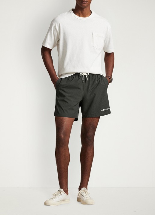 Ralph Lauren Zwemshorts met logo - voorkant 3 deep grey w/ emb / donkergrijs