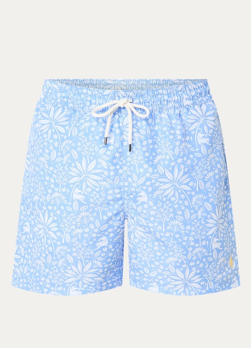 Ralph Lauren Zwemshorts met logo  - voorkant 2 blauwgrijs