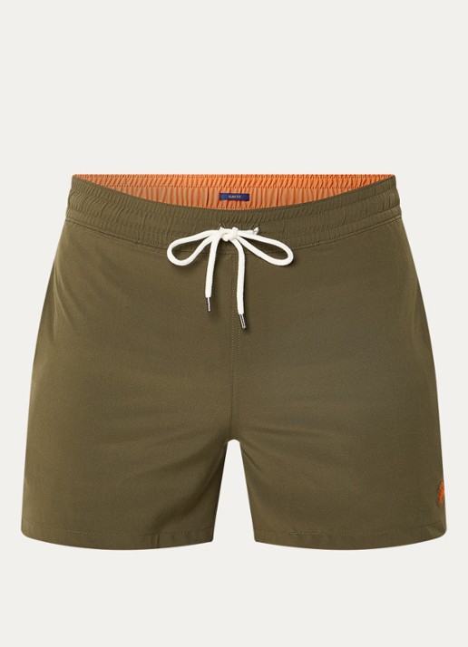 Ralph Lauren Zwemshorts met logo  - voorkant 3 bronsgroen