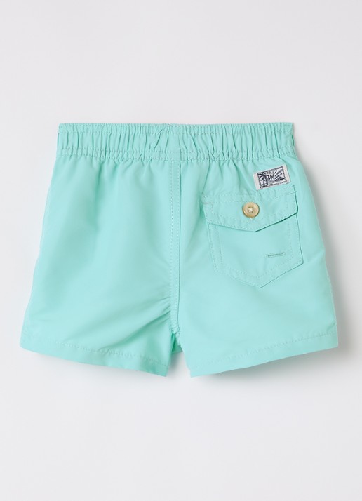 Ralph Lauren Zwemshorts met logo - voorkant 2 turquoise