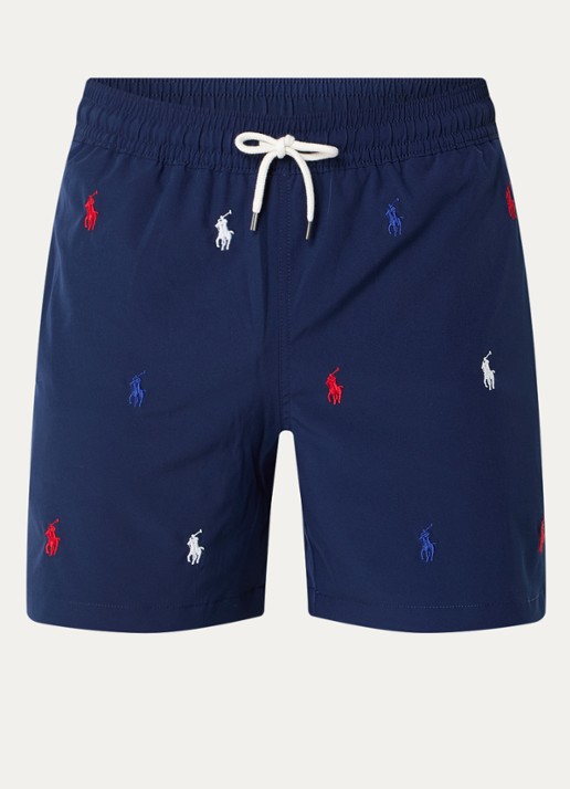 Ralph Lauren Zwemshorts met logoborduring - voorkant 2 newport navy / donkerblauw
