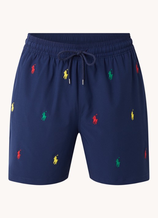 Ralph Lauren Zwemshorts met logoborduring - voorkant donkerblauw