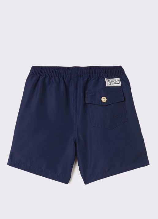 Ralph Lauren Zwemshorts met logoborduring - voorkant 2 donkerblauw