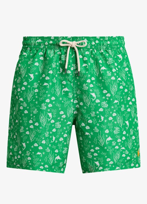 Ralph Lauren Zwemshorts met print - voorkant 4 green underwater marlin-zyly