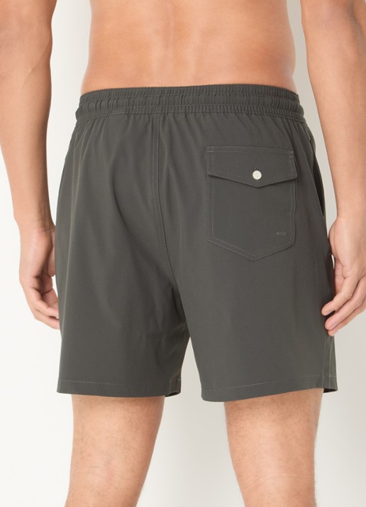 Ralph Lauren Zwemshorts met steekzakken en logo - achterkant 2 olijfgroen