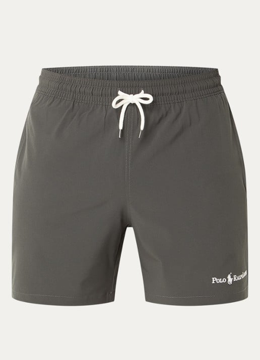 Ralph Lauren Zwemshorts met steekzakken en logo - voorkant 3 olijfgroen